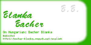 blanka bacher business card